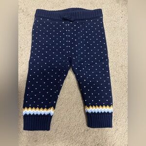 Janie and Jack Navy Knit joggers
